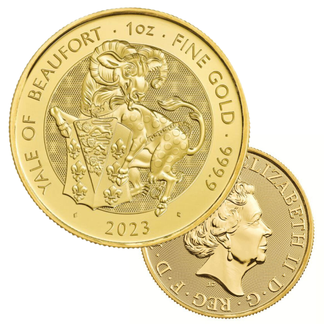 2023 1 oz British Gold Tudor Beasts Yale of Beaufort Coin (BU)